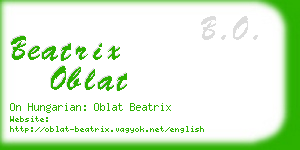 beatrix oblat business card